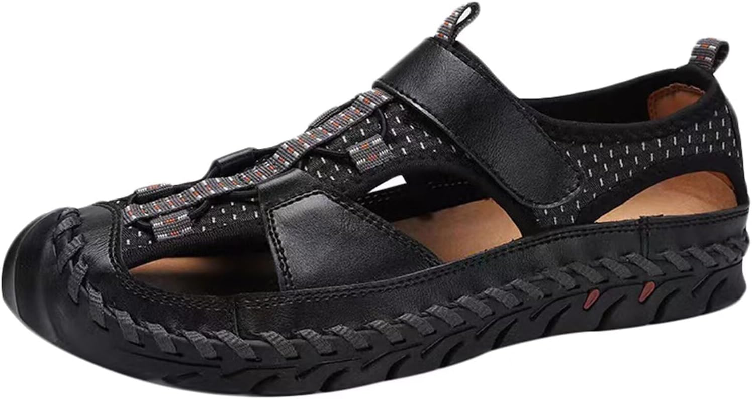 Мужские повседневные кожаные сандалии HNVAVQ с закрытым носком, пляжные сандалии, нескользящие рыбацкие туфли
Мужские повседневные кожаные сандалии HNVAVQ с закрытым носком, пляжные сандалии, нескользящие рыбацкие туфли