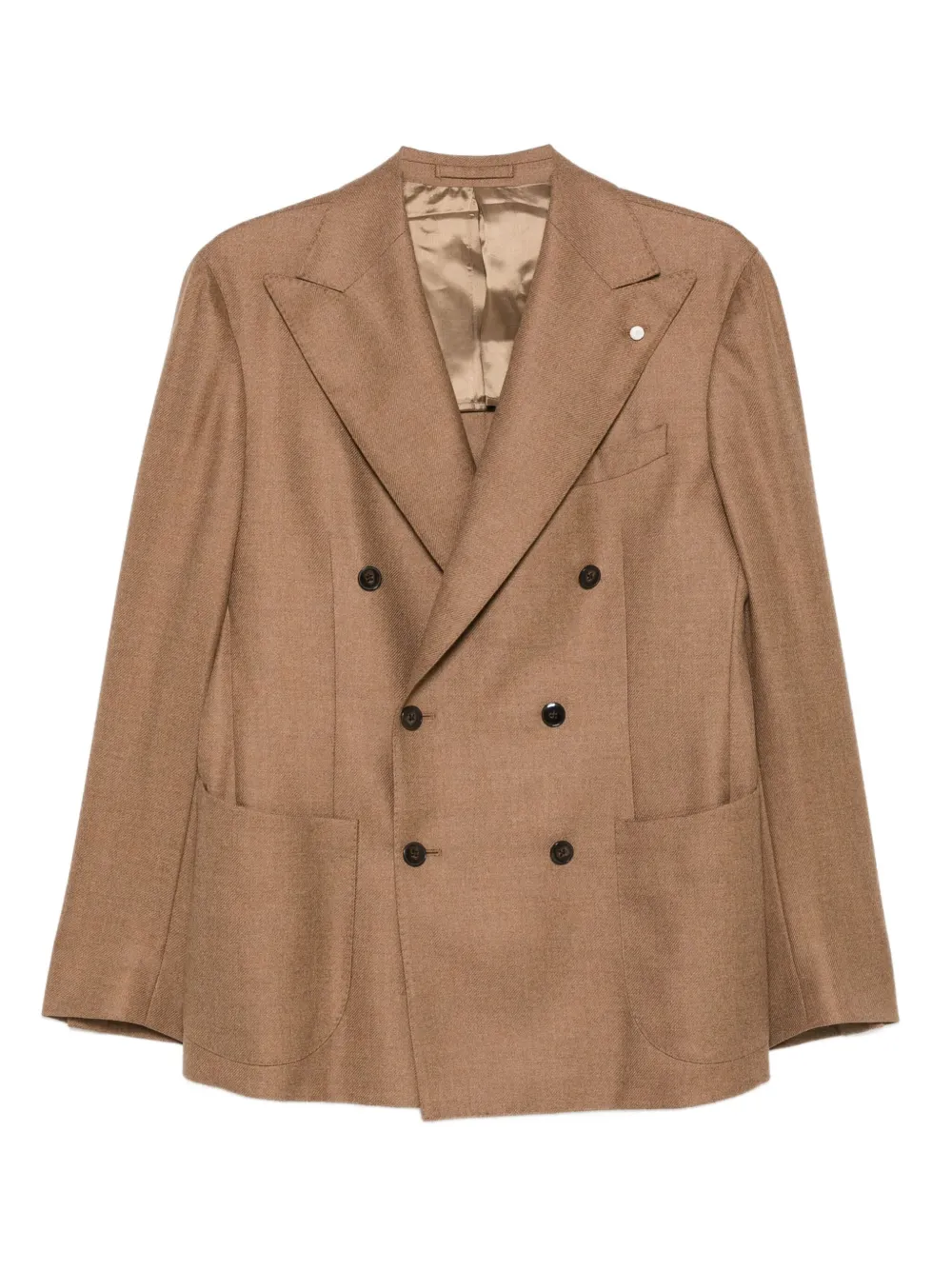 Двубортный шерстяной блейзер LUIGI BIANCHI MANTOVA, коричневый
Двубортный шерстяной блейзер LUIGI BIANCHI MANTOVA, коричневый