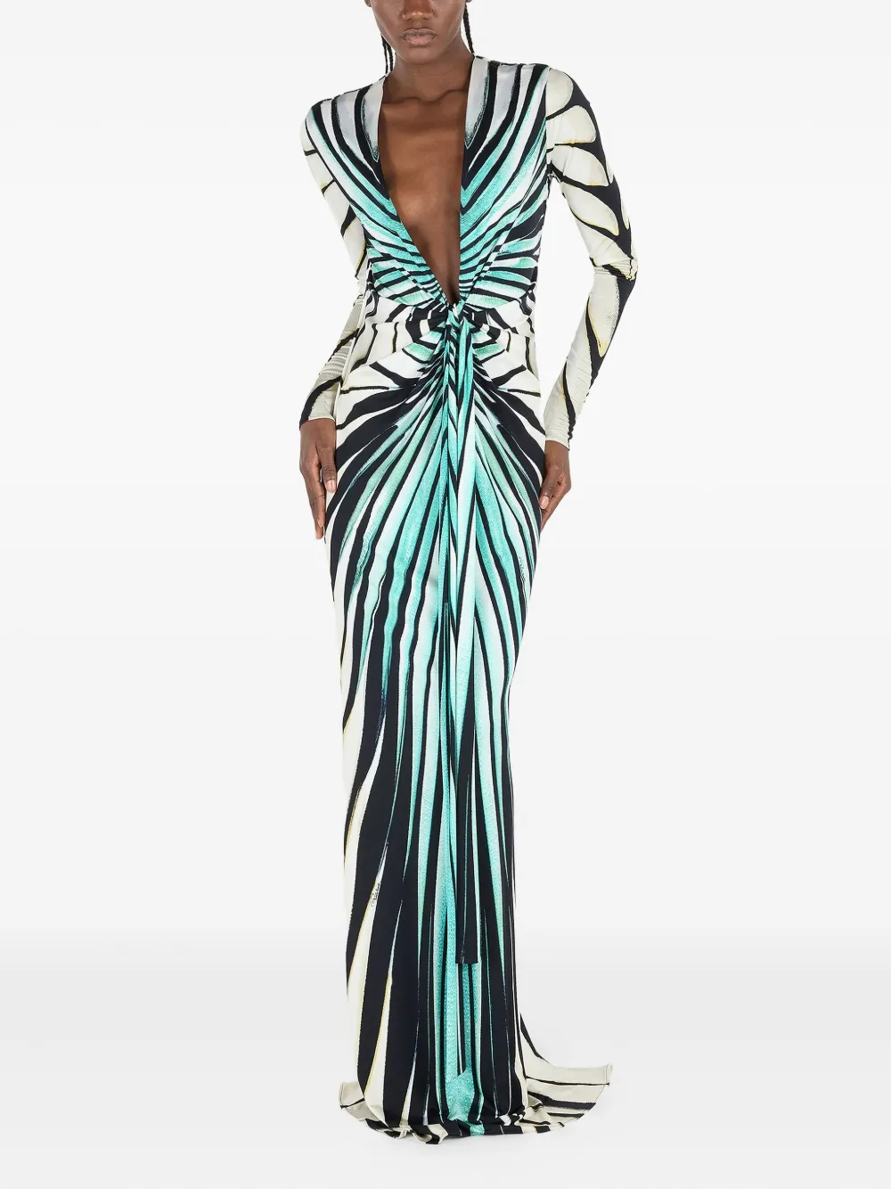 Платье с глубоким вырезом и принтом Roberto Cavalli, синий
Платье с глубоким вырезом и принтом Roberto Cavalli, синий