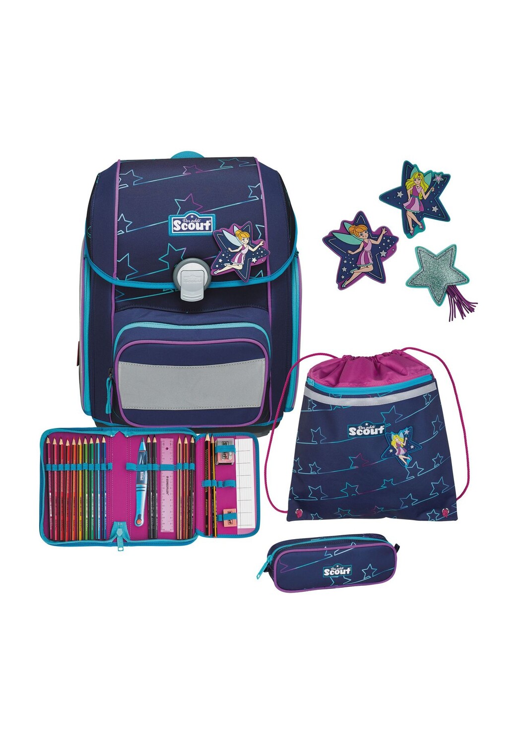 Набор школьных сумок, 4 предмета Scout, цвет Blue Star
Набор школьных сумок, 4 предмета Scout, цвет Blue Star