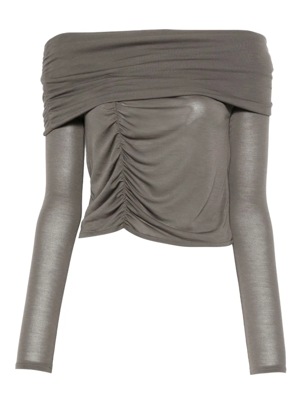 Топ с открытыми плечами и сборками ALOHAS, серый
Топ с открытыми плечами и сборками ALOHAS, серый