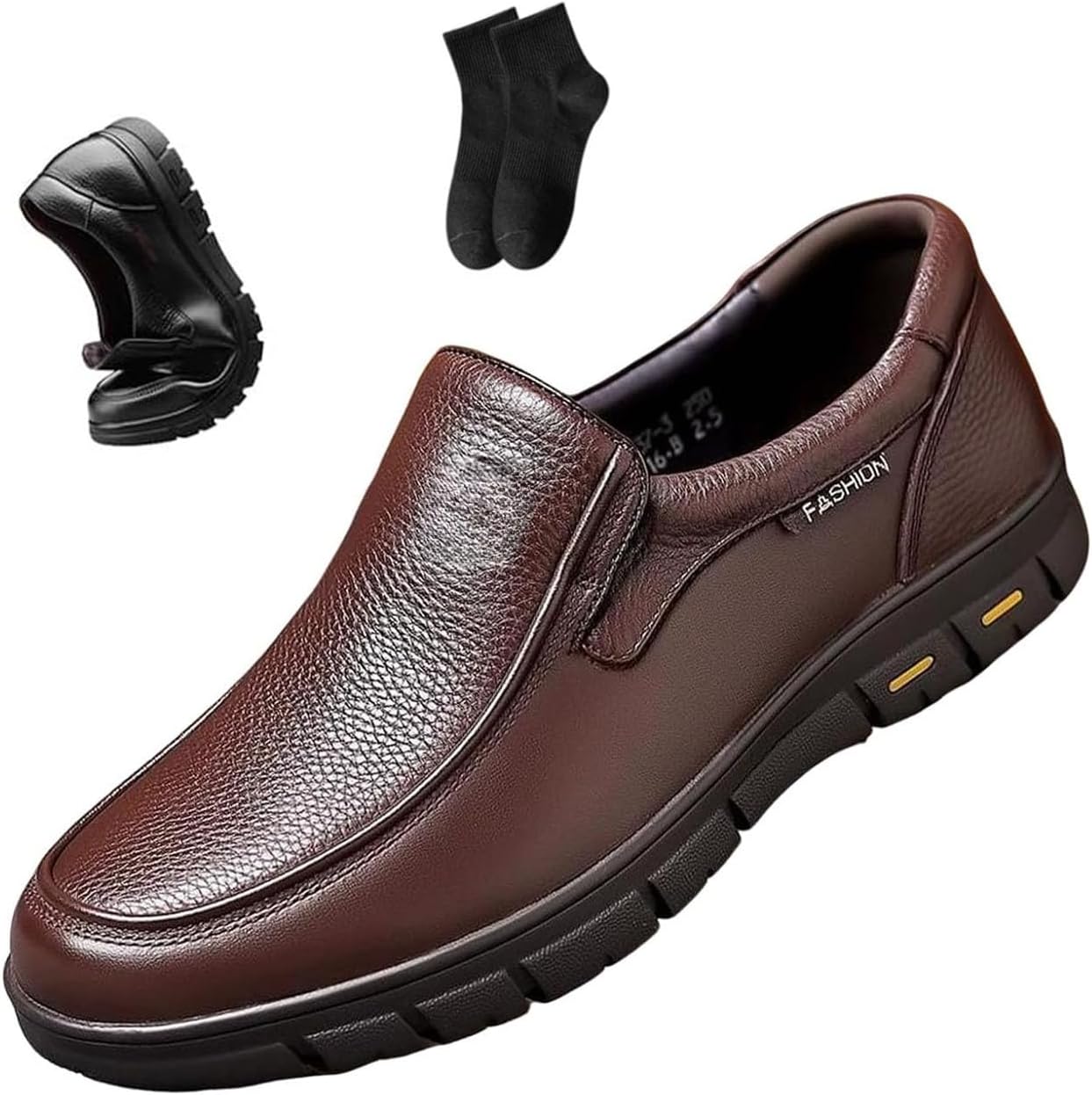 Мужские модные кожаные лоферы без шнурков, повседневные мужские лоферы, удобные мягкие классические мокасины на каждый день для прогулок, работы в офисе и на улице Noworfewer, коричневый
Мужские модные кожаные лоферы без шнурков, повседневные мужские лоферы, удобные мягкие классические мокасины на каждый день для прогулок, работы в офисе и на улице Noworfewer, коричневый