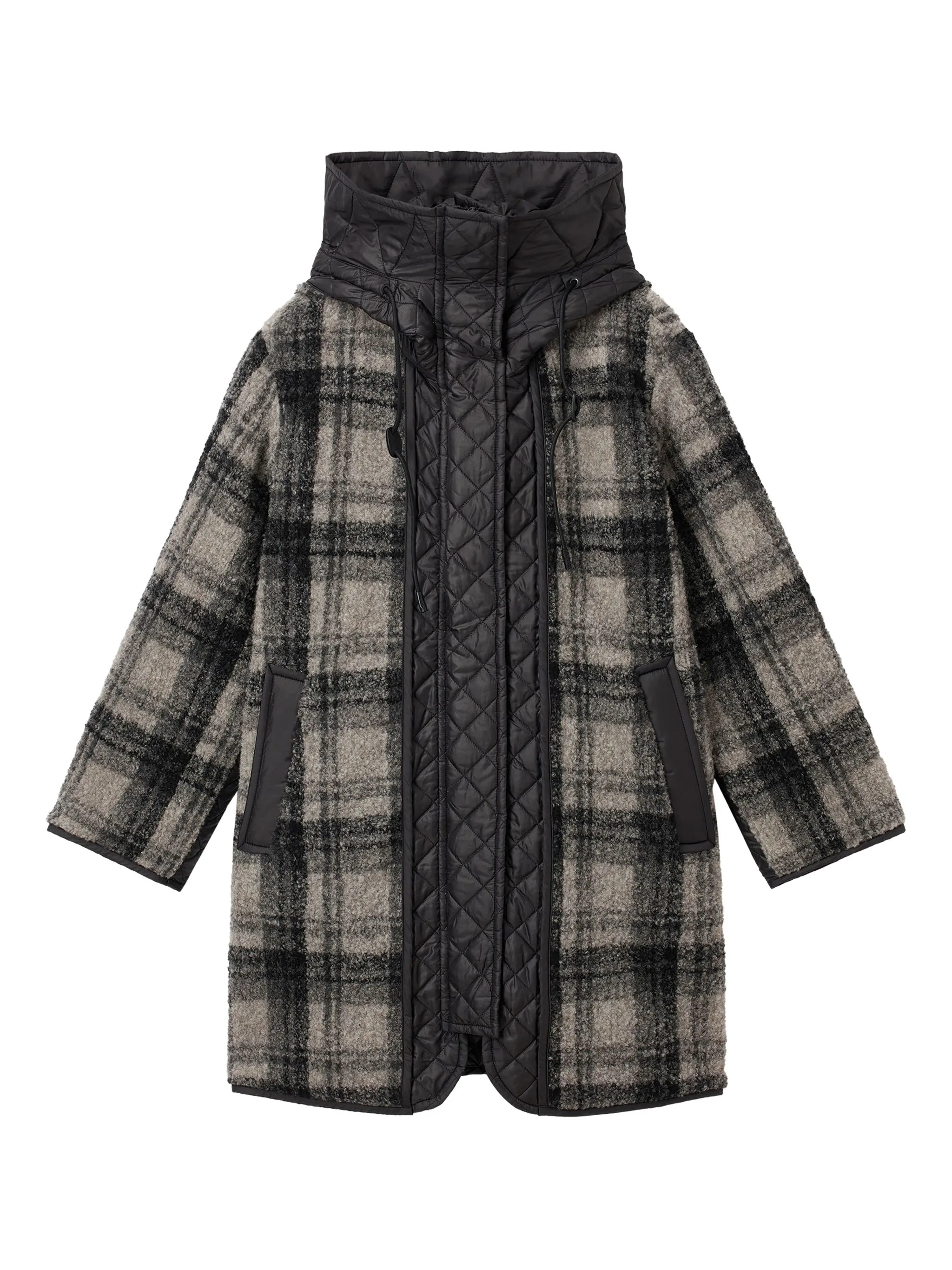 Стеганое пальто в клетку Juun.J, серый
Стеганое пальто в клетку Juun.J, серый