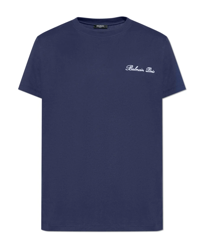 Футболка с вышитым логотипом Balmain, синий
Футболка с вышитым логотипом Balmain, синий