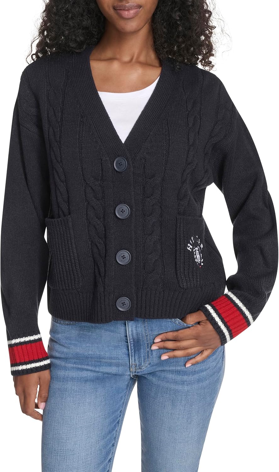 Женский свободный кардиган Tommy Hilfiger Varsity Cable Cardigan, Sky Captain Multi
Женский свободный кардиган Tommy Hilfiger Varsity Cable Cardigan, Sky Captain Multi