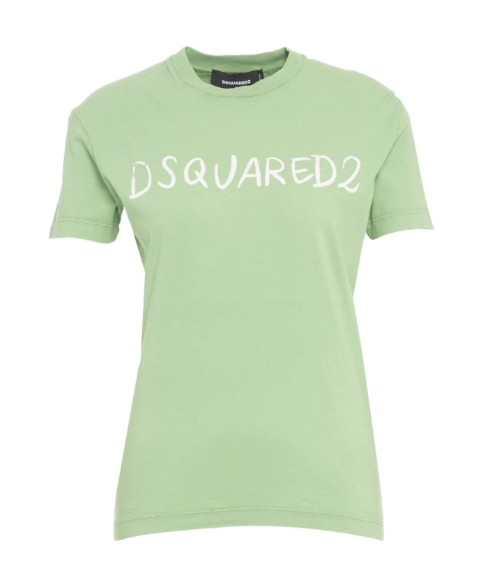 Зеленая футболка с ребристым воротником Dsquared2, зеленый
Зеленая футболка с ребристым воротником Dsquared2, зеленый