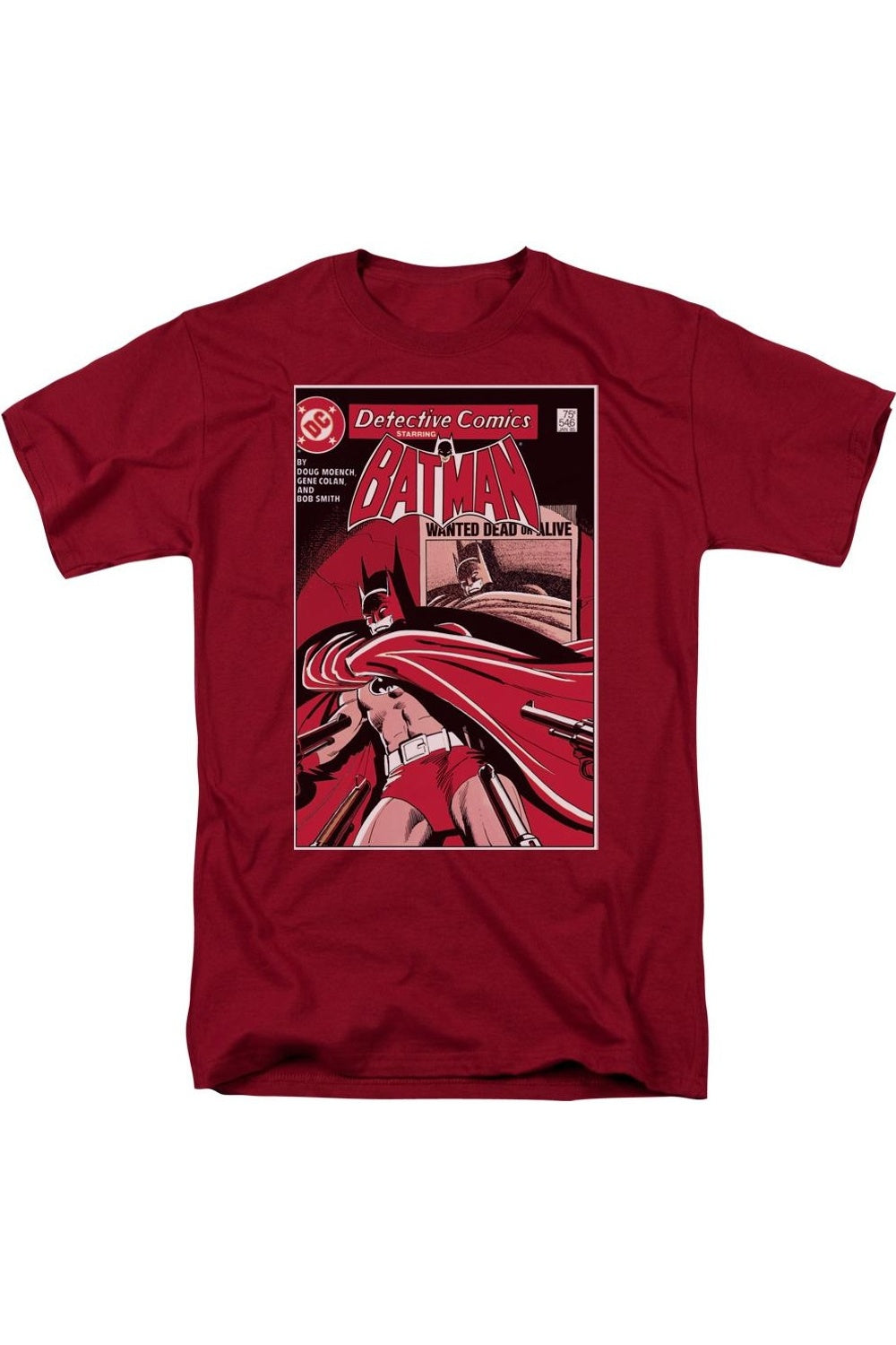 Футболка с коротким рукавом для взрослых DC Comics Wanted Bat Gildan, цвет cardinal 
Футболка с коротким рукавом для взрослых DC Comics Wanted Bat Gildan, цвет cardinal