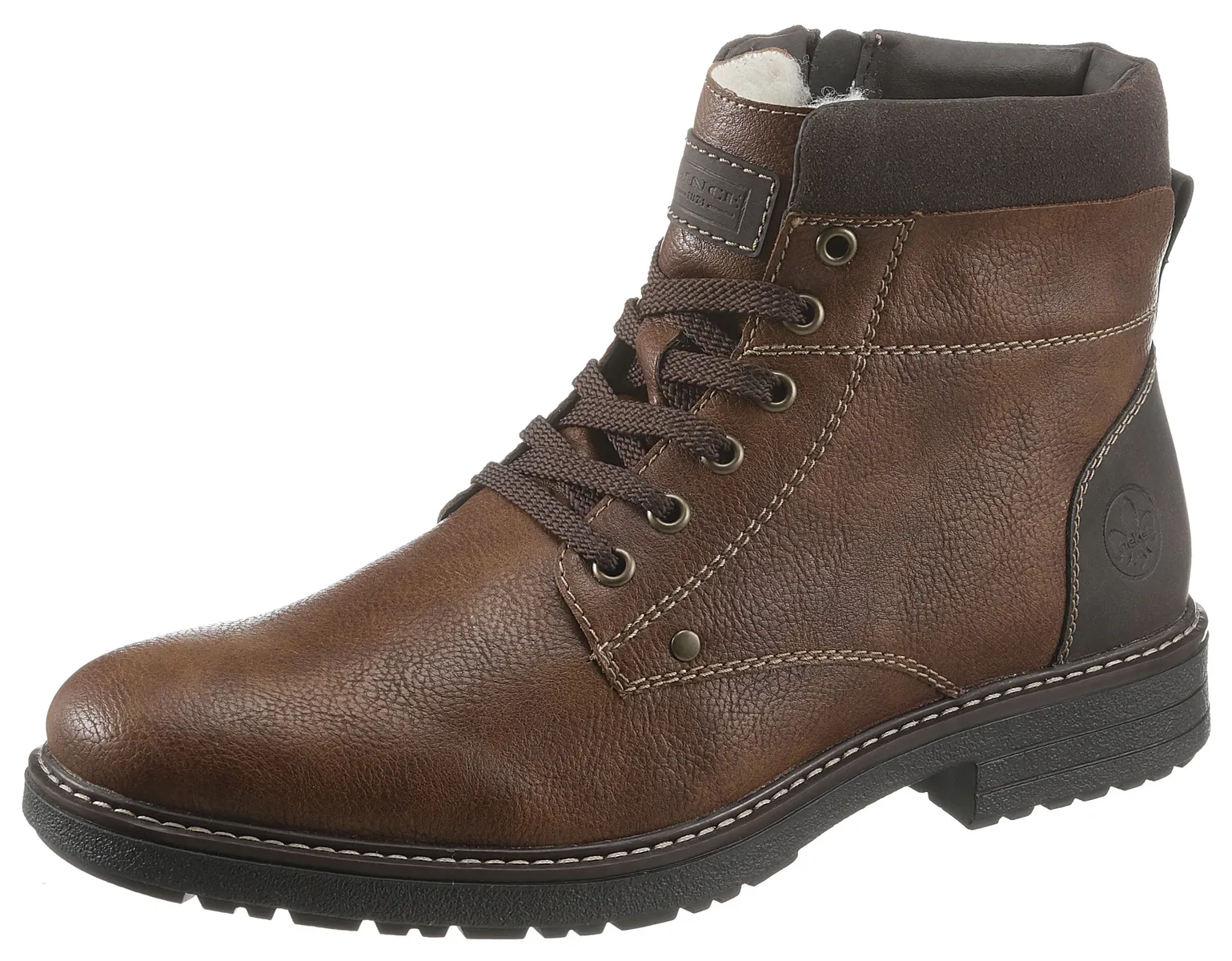 Ботинки Rieker на шнуровке, с теплой подкладкой из натуральной шерсти, коричневый
Ботинки Rieker на шнуровке, с теплой подкладкой из натуральной шерсти, коричневый