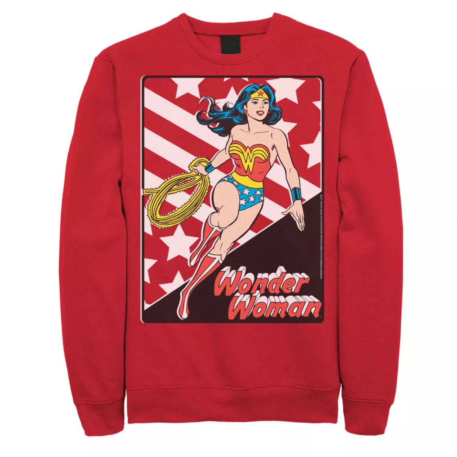 Мужской свитшот с плакатом «Чудо-женщина» со звездами и полосками DC Comics
Мужской свитшот с плакатом «Чудо-женщина» со звездами и полосками DC Comics