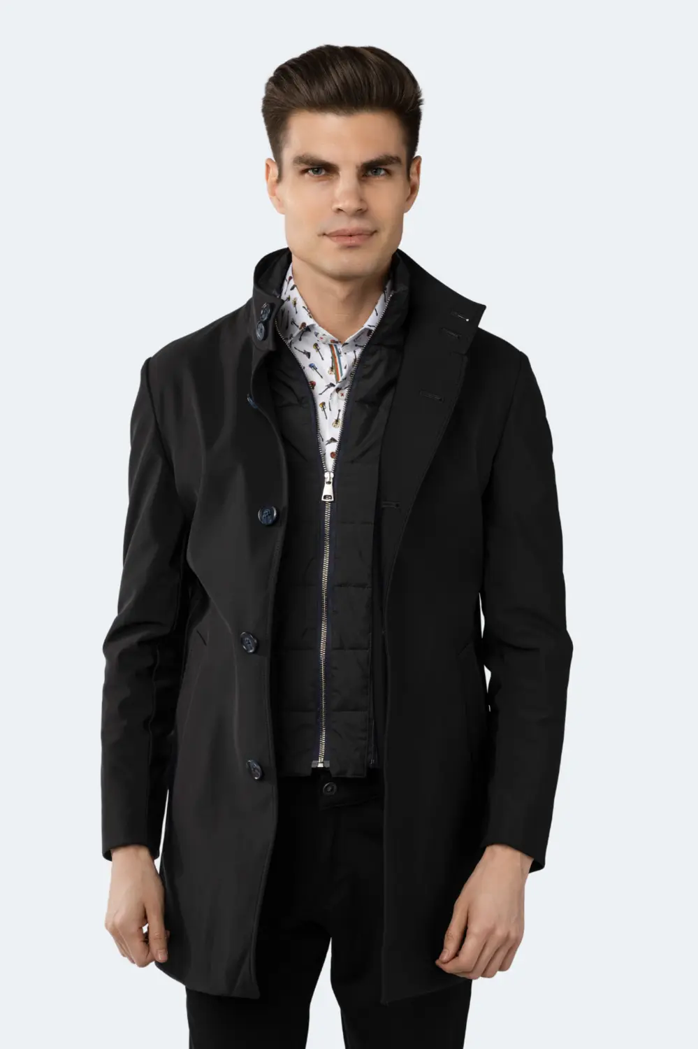 Черное длинное пальто Luchiano Visconti, черный
Черное длинное пальто Luchiano Visconti, черный