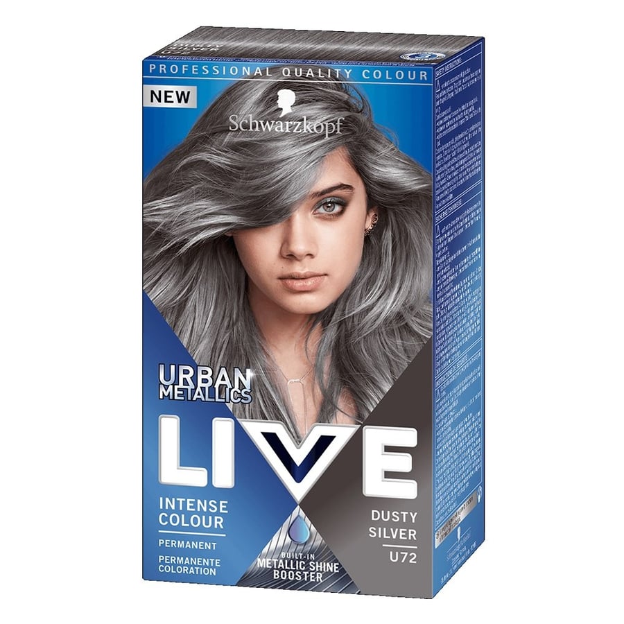 Schwarzkopf, Live Urban Metallics, перманентная краска для волос U72 Dusty Silver
Schwarzkopf, Live Urban Metallics, перманентная краска для волос U72 Dusty Silver