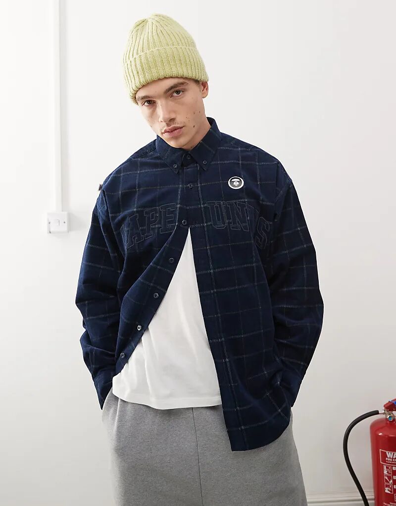 Рубашка с длинными рукавами и клетчатым логотипом Aape By A Bathing Ape темно-синего и зеленого цветов
Рубашка с длинными рукавами и клетчатым логотипом Aape By A Bathing Ape темно-синего и зеленого цветов