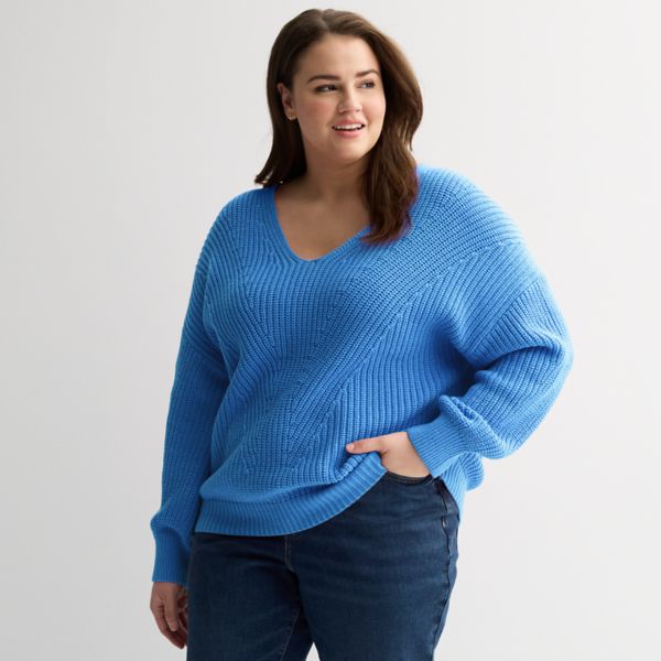 Свитер больших размеров с V-образным вырезом и смешанной вязкой Sonoma Goods For Life, цвет sea violet
Свитер больших размеров с V-образным вырезом и смешанной вязкой Sonoma Goods For Life, цвет sea violet