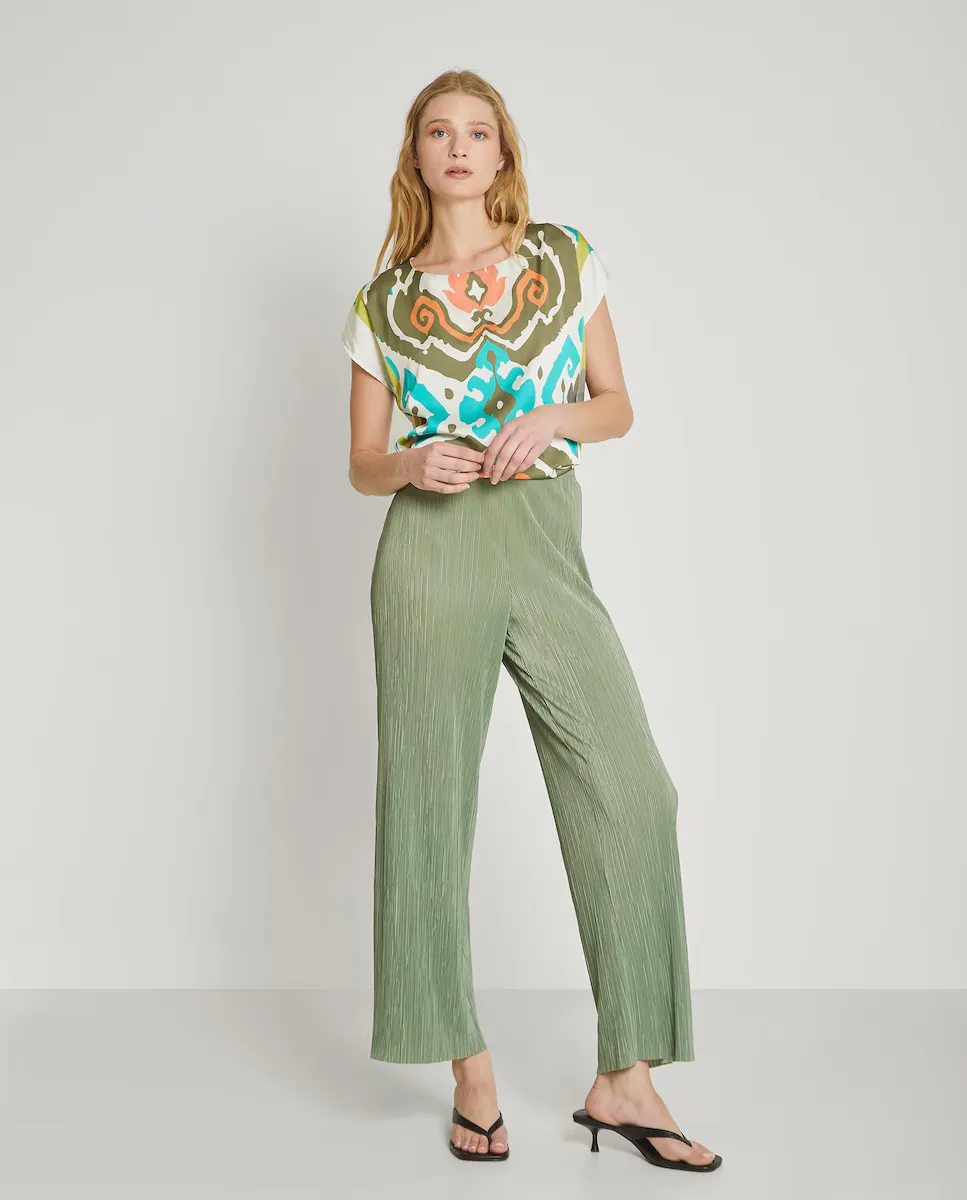 Женские брюки свободного кроя со струящимися складками Trucco, зеленый
Женские брюки свободного кроя со струящимися складками Trucco, зеленый