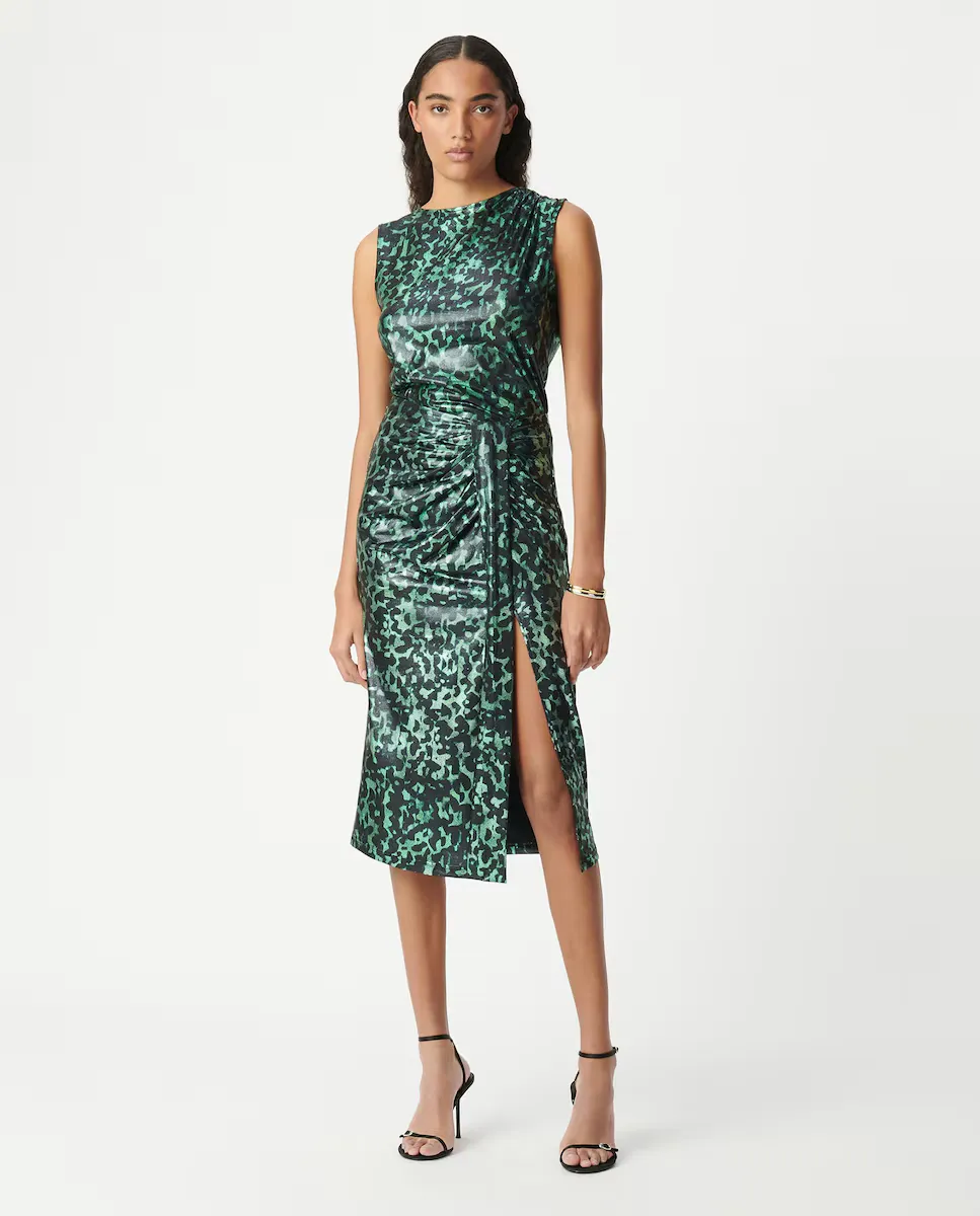 Юбка миди с разрезом сбоку IKKS, зеленый
Юбка миди с разрезом сбоку IKKS, зеленый