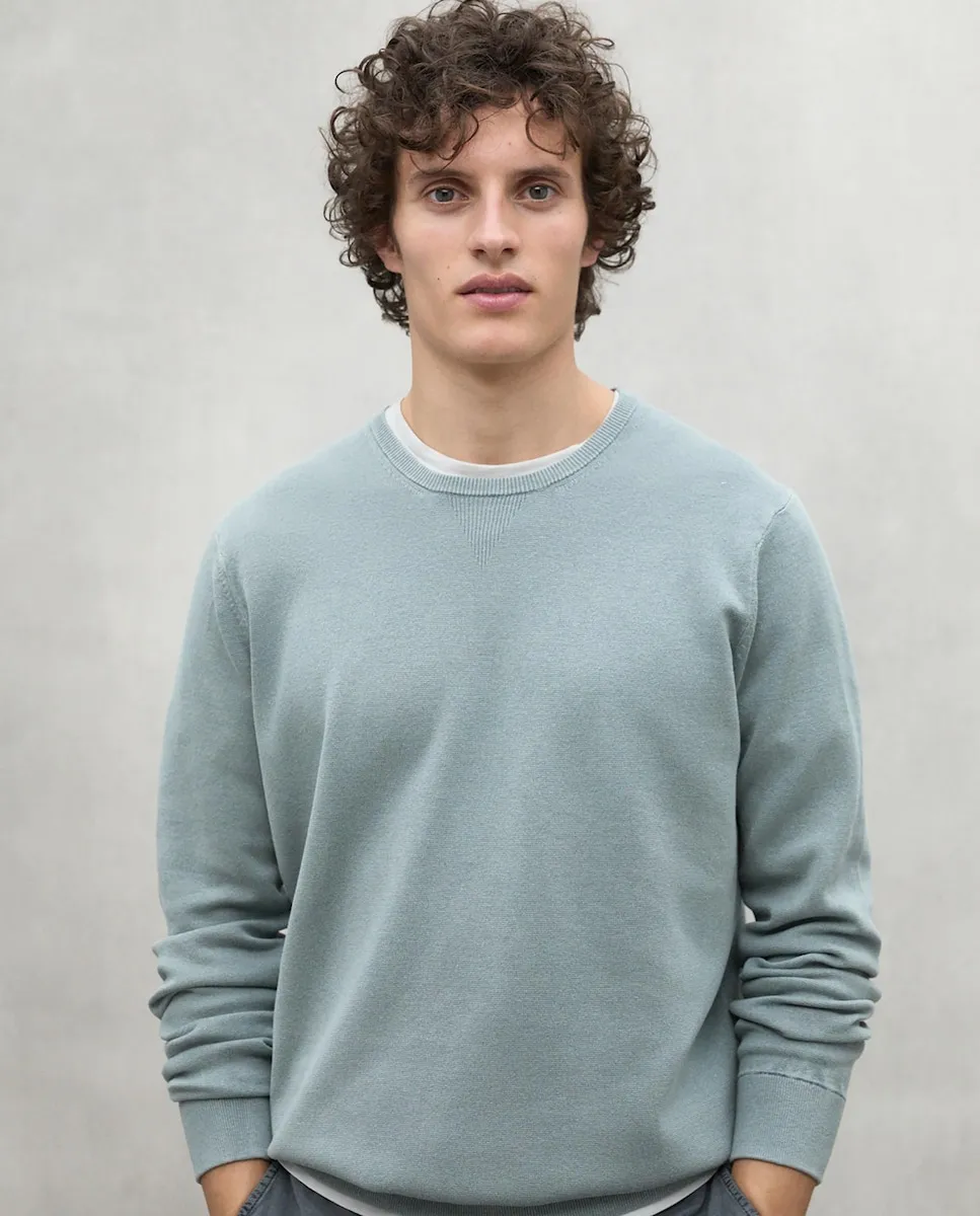 Мужской свитер тонкой вязки с круглым вырезом Ecoalf, зеленый
Мужской свитер тонкой вязки с круглым вырезом Ecoalf, зеленый