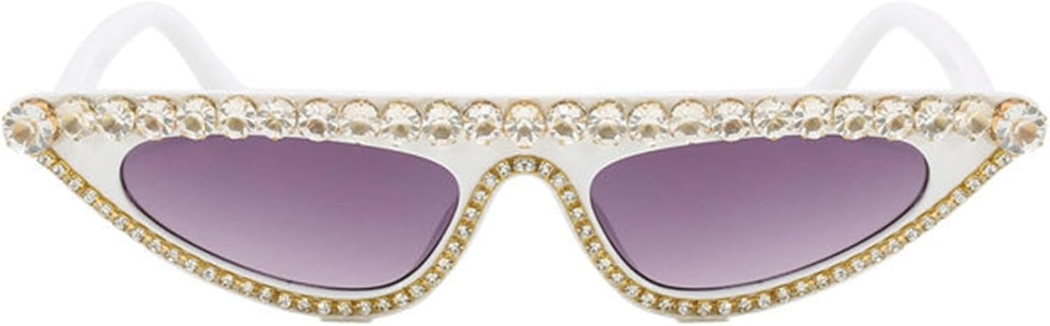 Солнцезащитные очки Willochra в форме маленького треугольника «кошачий глаз» для женщин, винтажные, с блестящими кристаллами, модные, в стиле ретро, конфетных цветов, White
Солнцезащитные очки Willochra в форме маленького треугольника «кошачий глаз» для женщин, винтажные, с блестящими кристаллами, модные, в стиле ретро, конфетных цветов, White