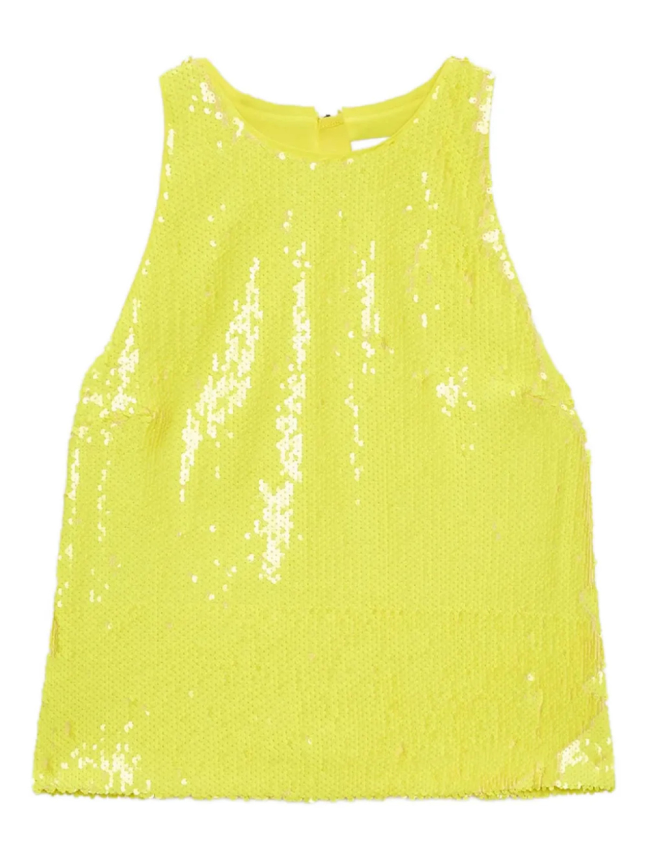 MSGM топ с пайетками, желтый 
MSGM топ с пайетками, желтый