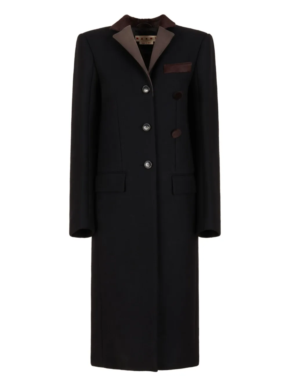 Пальто на пуговицах Marni, черный
Пальто на пуговицах Marni, черный