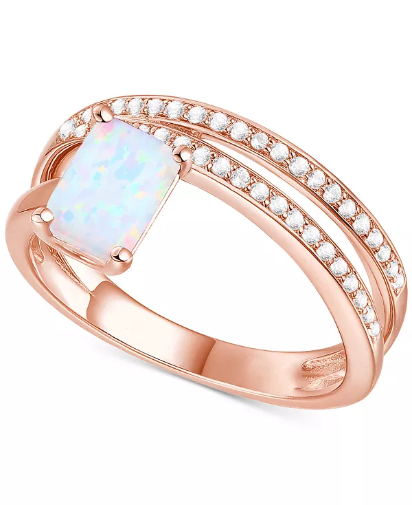 Кольцо-Виток с аметистом (7/8 карата) и выращенным в лаборатории белым сапфиром, покрытое 14-каратным золотом (также с другими драгоценными камнями) Macy'S, opal
Кольцо-Виток с аметистом (7/8 карата) и выращенным в лаборатории белым сапфиром, покрытое 14-каратным золотом (также с другими драгоценными камнями) Macy'S, opal