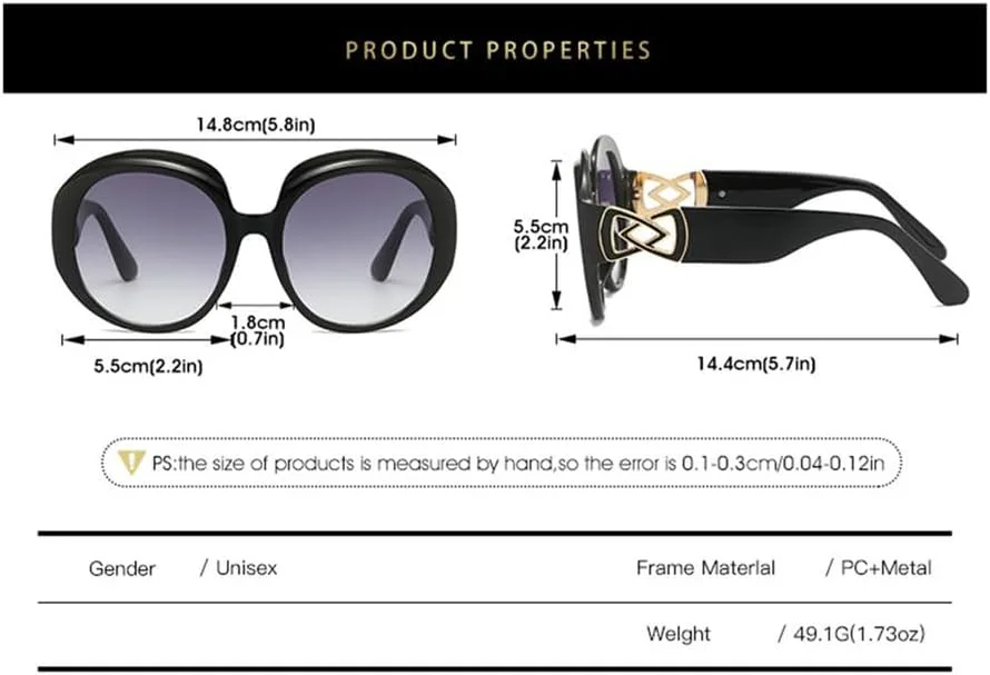 Винтажные круглые солнцезащитные очки для женщин с градиентным переходом цвета, женские солнцезащитные очки с защитой от УФ-излучения UV400 HDUBFY, Brown
Винтажные круглые солнцезащитные очки для женщин с градиентным переходом цвета, женские солнцезащитные очки с защитой от УФ-излучения UV400 HDUBFY, Brown