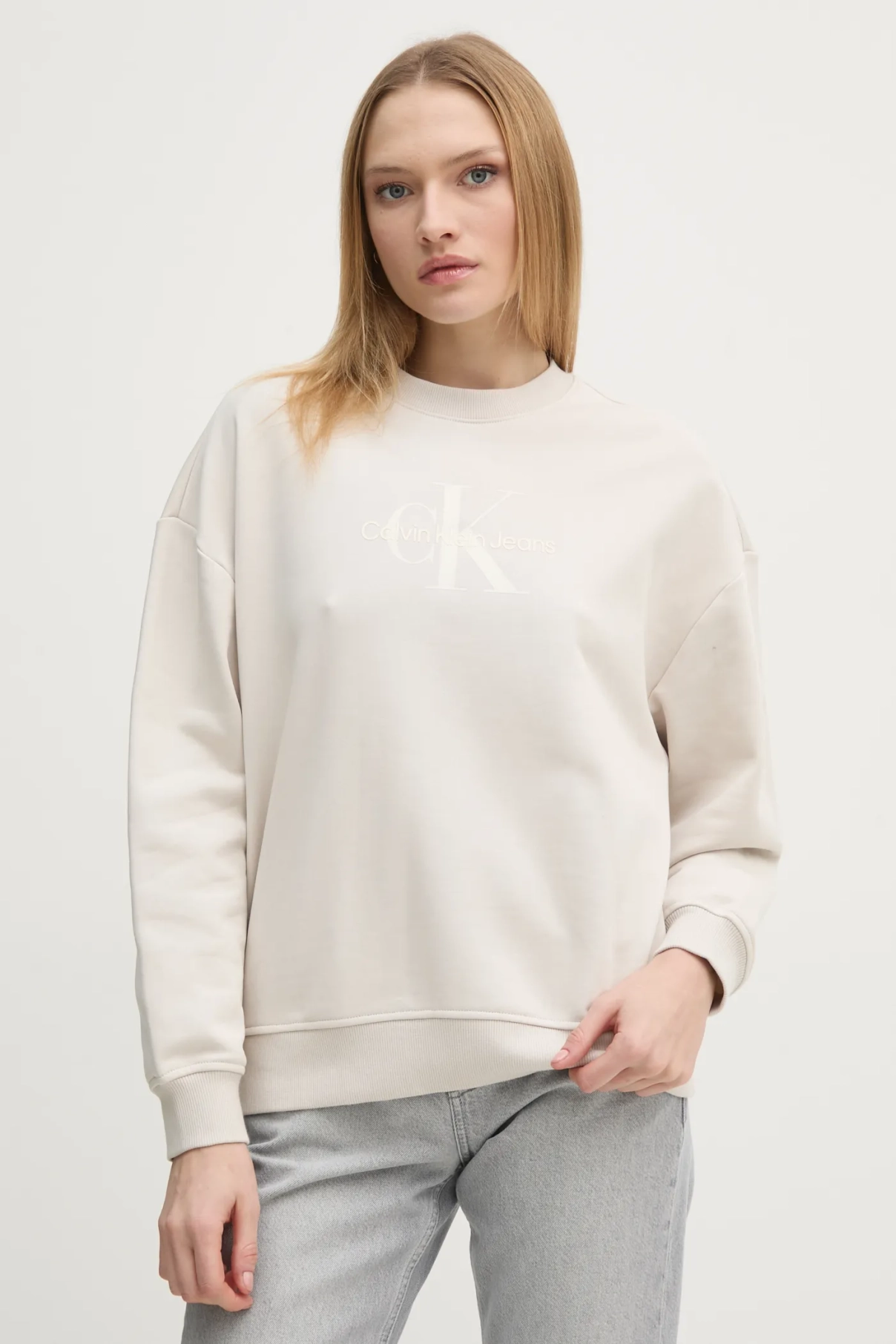 Хлопковая толстовка Calvin Klein Jeans, бежевый
Хлопковая толстовка Calvin Klein Jeans, бежевый