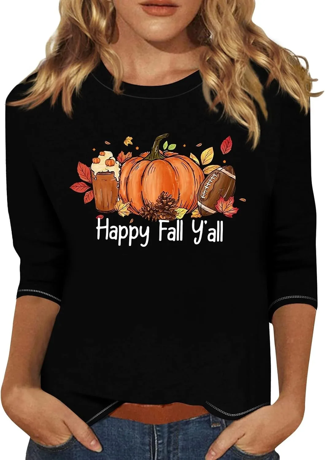 Летний топ для женщин Casual с 3/4 рукавом и 2D принтом Kvsozwuty
Летний топ для женщин Casual с 3/4 рукавом и 2D принтом Kvsozwuty