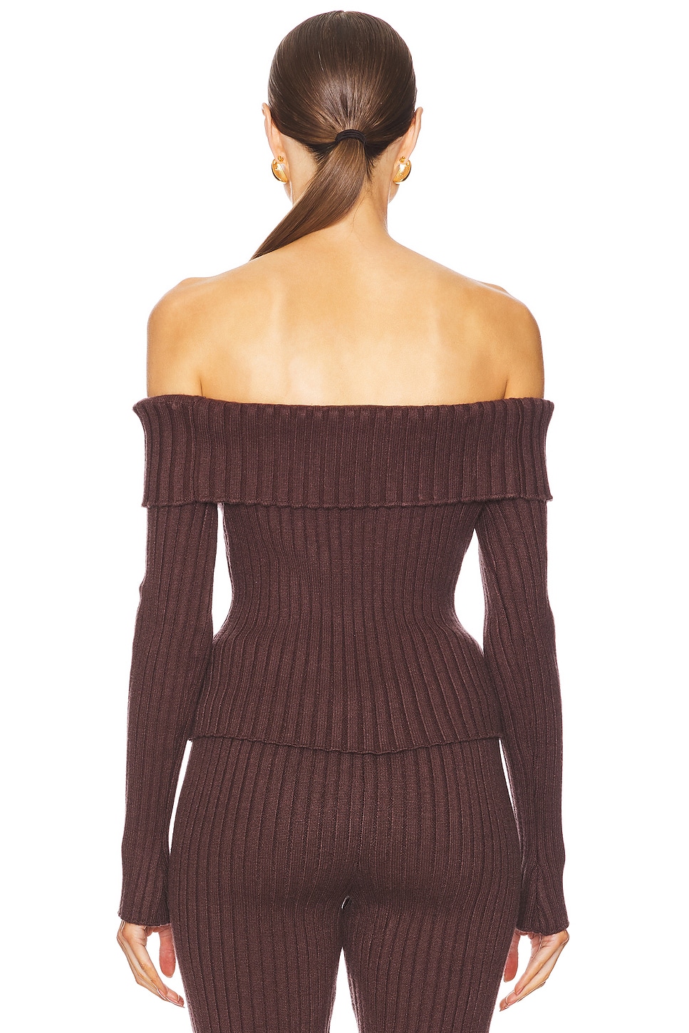 Свитер с открытыми плечами thalia в рубчик Guizio, коричневый
Свитер с открытыми плечами thalia в рубчик Guizio, коричневый