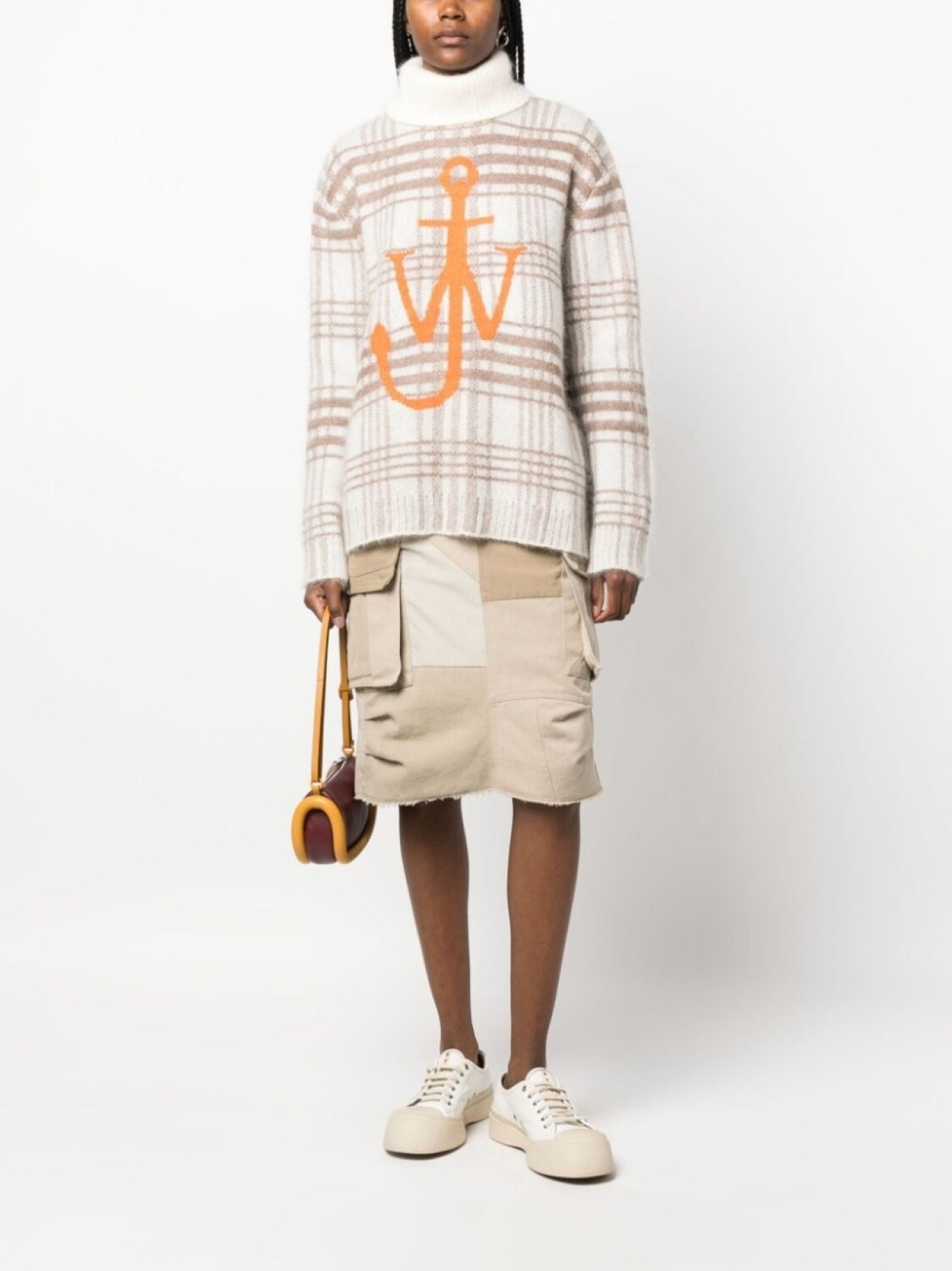 JW Anderson жаккардовый джемпер в клетку, белый
JW Anderson жаккардовый джемпер в клетку, белый