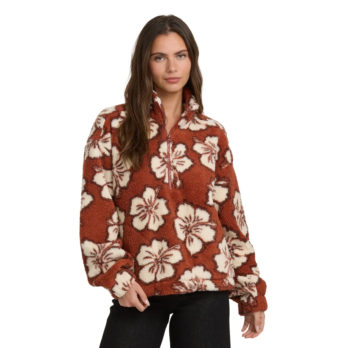 Женская флисовая кофта All The Time Sherpa Billabong, коричневый/белый
Женская флисовая кофта All The Time Sherpa Billabong, коричневый/белый