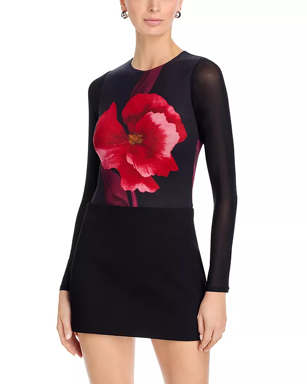 Сетчатый топ с цветочным принтом - эксклюзив Aqua, красный
Сетчатый топ с цветочным принтом - эксклюзив Aqua, красный