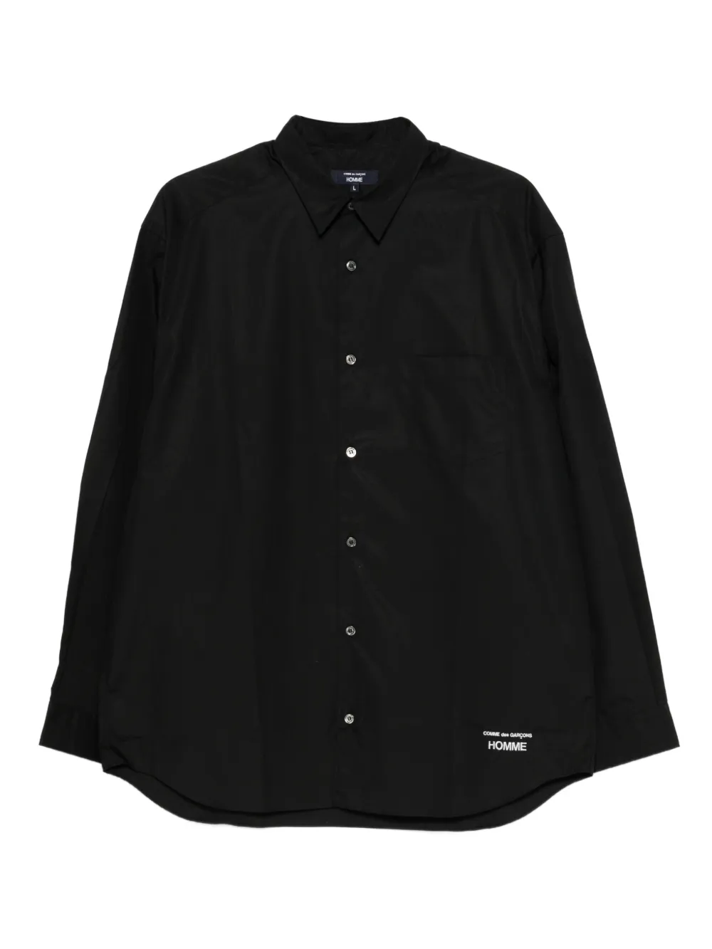 Хлопковая рубашка с воротником Comme Des Garçons Shirt, черный
Хлопковая рубашка с воротником Comme Des Garçons Shirt, черный