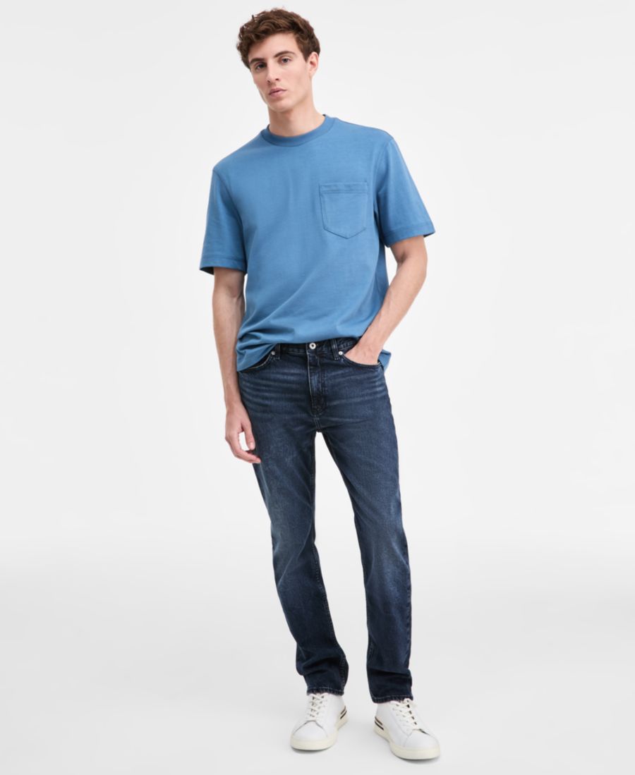 Мужские джинсы с пятью карманами, пепельного цвета, выцветшие и потертые Hugo Boss, Dark Blue
Мужские джинсы с пятью карманами, пепельного цвета, выцветшие и потертые Hugo Boss, Dark Blue