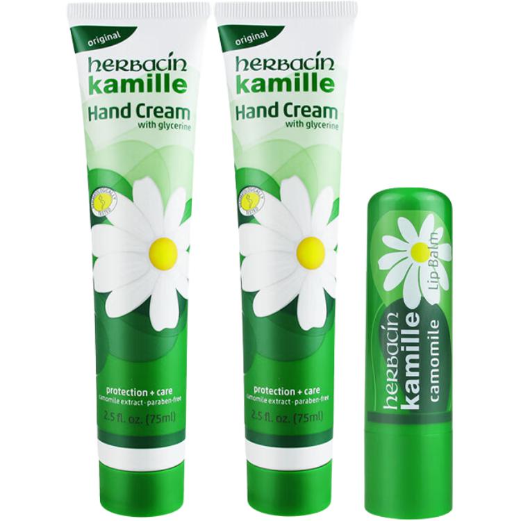 Набор для ухода: увлажняющий крем для рук и бальзам для губ с эффектом восстановления 75мл+4,8г Herbacin
Набор для ухода: увлажняющий крем для рук и бальзам для губ с эффектом восстановления 75мл+4,8г Herbacin