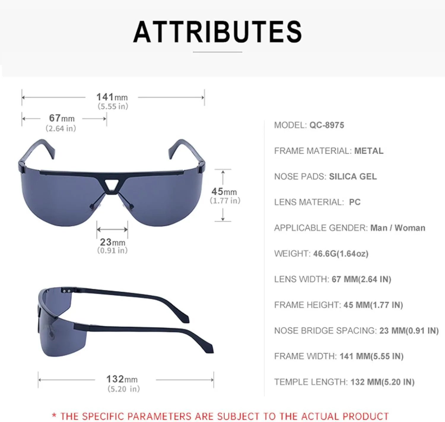 Крупные полуободковые солнцезащитные очки для женщин и мужчин в роскошной металлической оправе в стиле панк с защитой от УФ-излучения UV400 TVTBBVV, C3silvergray
Крупные полуободковые солнцезащитные очки для женщин и мужчин в роскошной металлической оправе в стиле панк с защитой от УФ-излучения UV400 TVTBBVV, C3silvergray