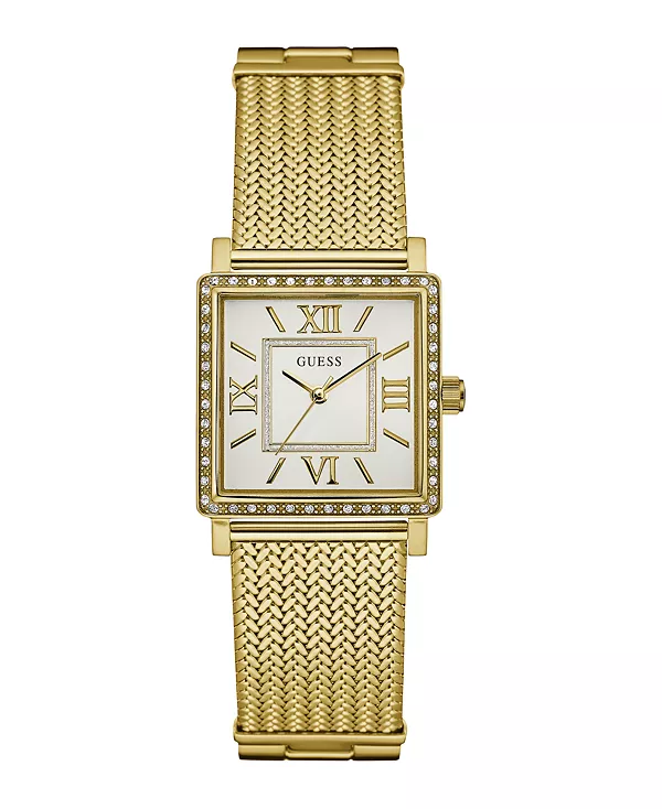 Женские аналоговые часы с сетчатым циферблатом золотистого цвета, 28 мм Guess, gold-tone
Женские аналоговые часы с сетчатым циферблатом золотистого цвета, 28 мм Guess, gold-tone
