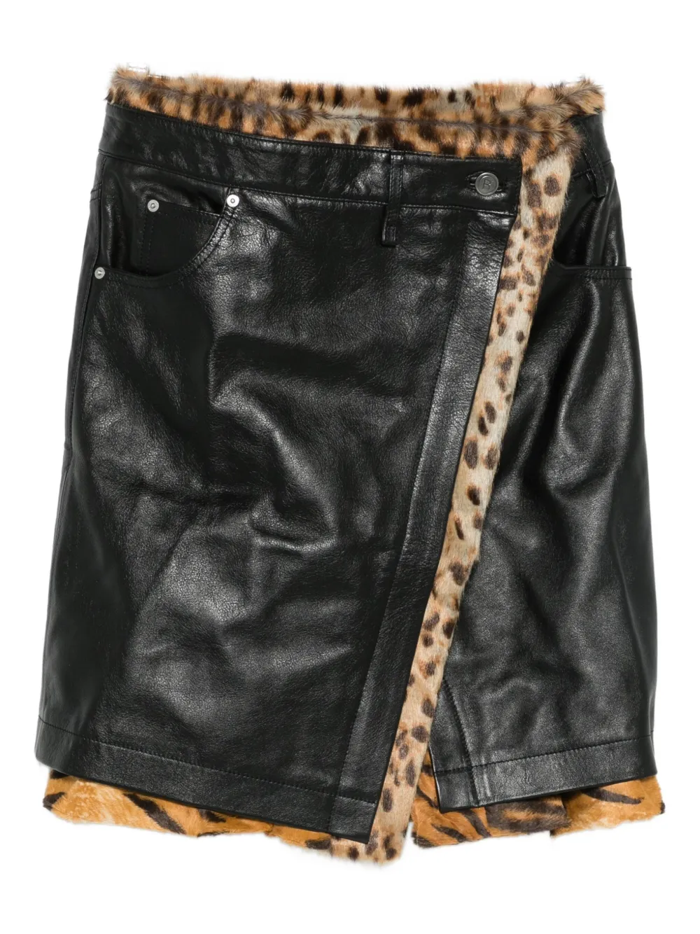 Юбка-накидка с отделкой из меха Martine Rose, черный
Юбка-накидка с отделкой из меха Martine Rose, черный