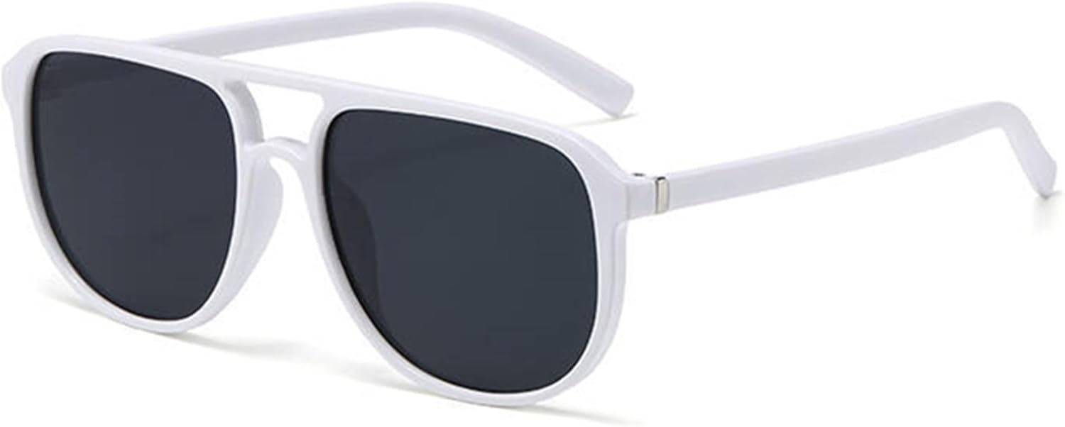 bullabulling Модные солнцезащитные очки-пилот для женщин и мужчин. Классические ретро-солнцезащитные очки 70-х годов с двойной перемычкой, квадратной формы, винтажные маленькие солнцезащитные очки, White
bullabulling Модные солнцезащитные очки-пилот для женщин и мужчин. Классические ретро-солнцезащитные очки 70-х годов с двойной перемычкой, квадратной формы, винтажные маленькие солнцезащитные очки, White