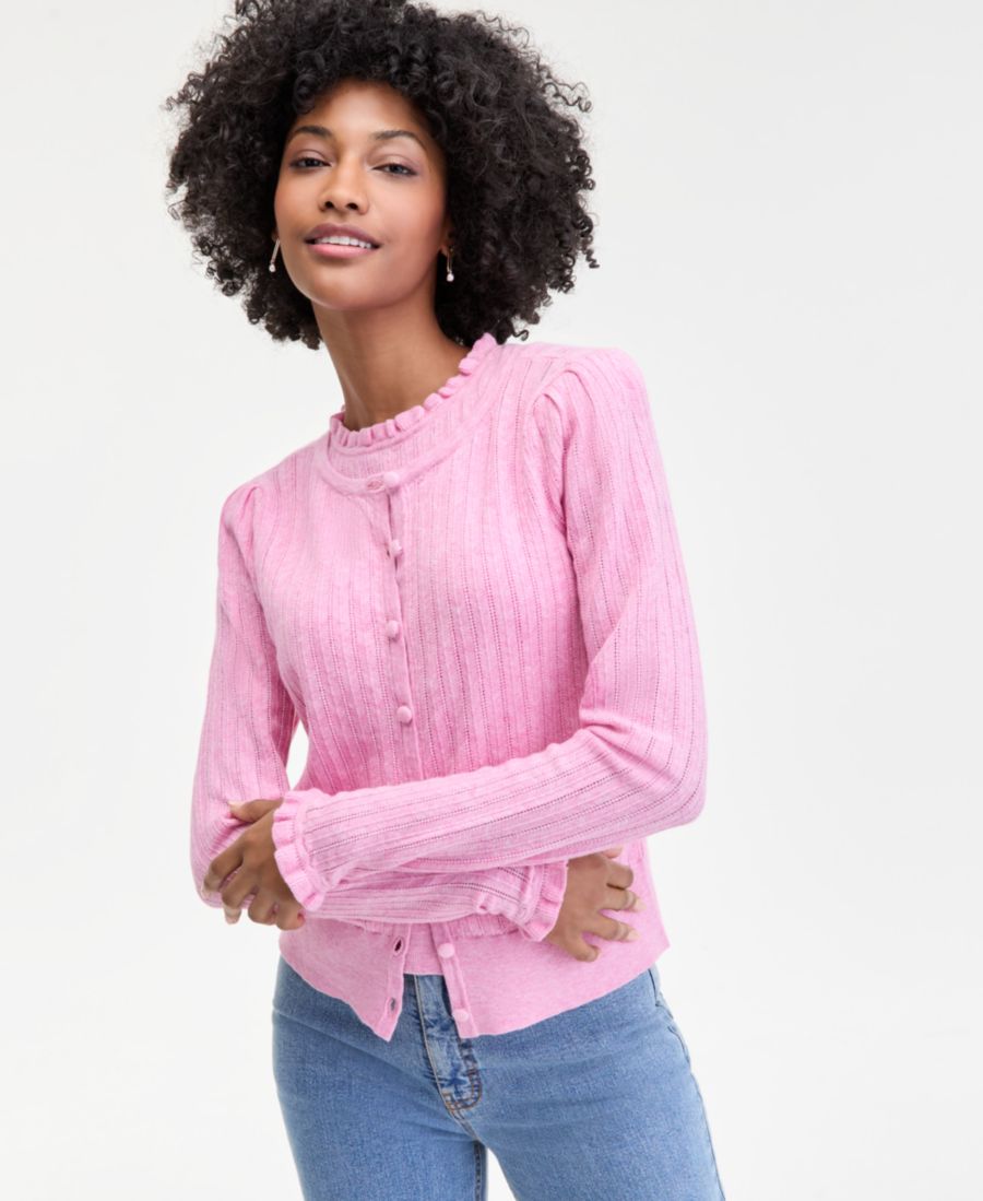 Женский кардиган с пышными плечами, ажурной вязкой, размеры XXS-3X On 34th, Spring Petal Heather
Женский кардиган с пышными плечами, ажурной вязкой, размеры XXS-3X On 34th, Spring Petal Heather