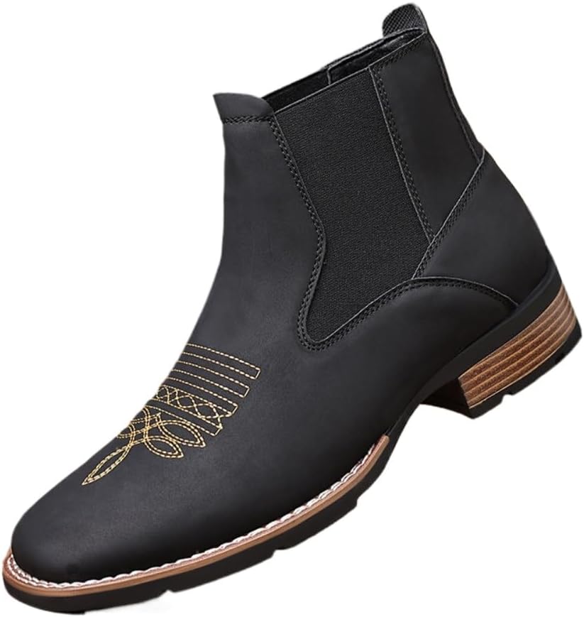 Мужская обувь, деловые ботинки с вышивкой, модные ботинки с круглым носком для повседневной носки, универсальная обувь для мужчин на каждый день Geerta, черный
Мужская обувь, деловые ботинки с вышивкой, модные ботинки с круглым носком для повседневной носки, универсальная обувь для мужчин на каждый день Geerta, черный