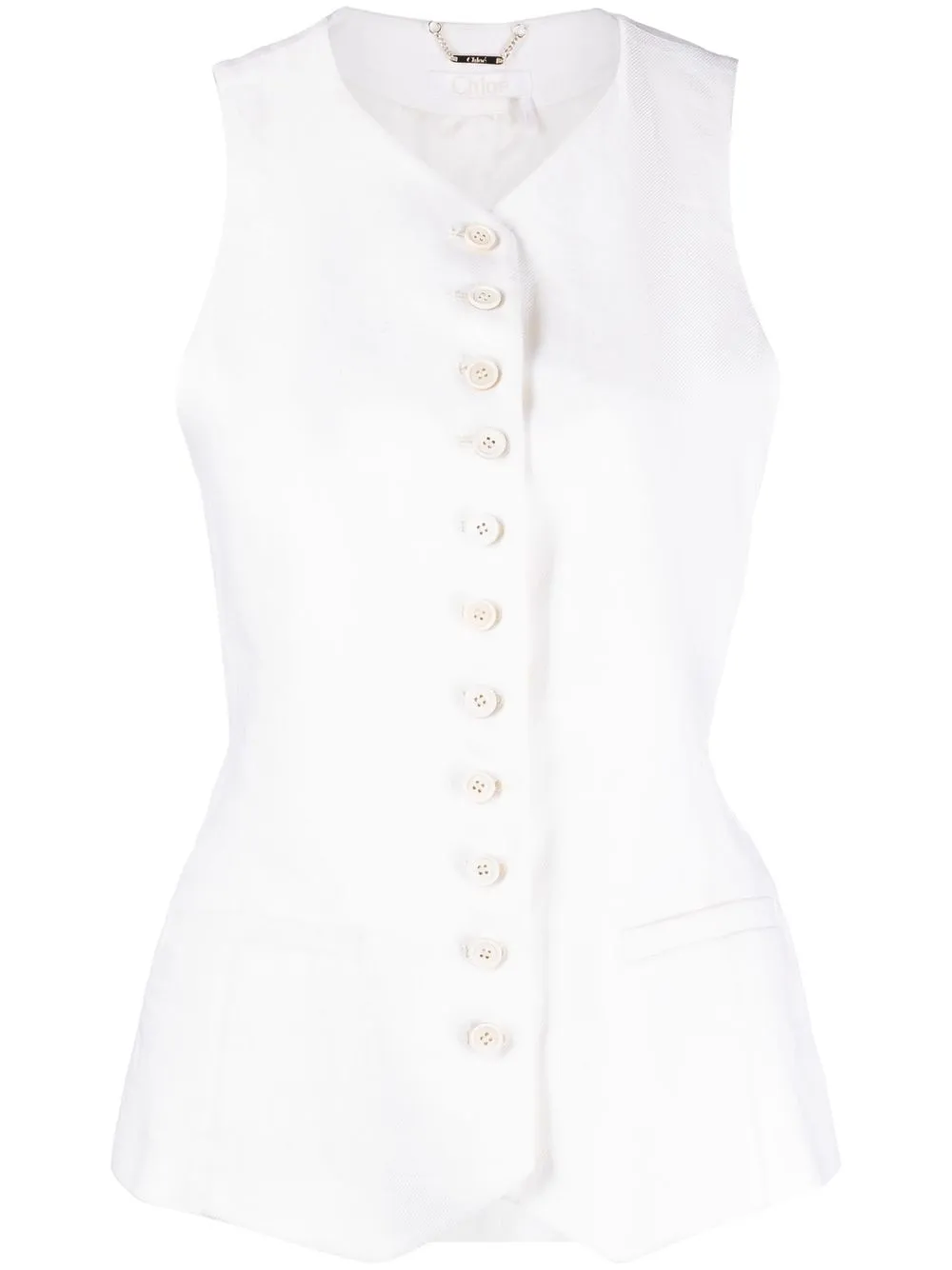 Жилет на пуговицах Chloé, белый
Жилет на пуговицах Chloé, белый