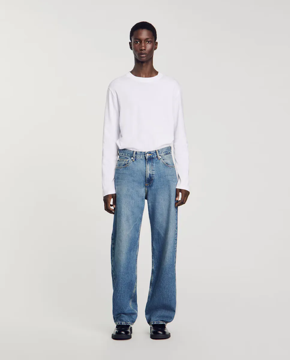 Мужские джинсы с эффектом потертости Baggy Sandro, синий
Мужские джинсы с эффектом потертости Baggy Sandro, синий