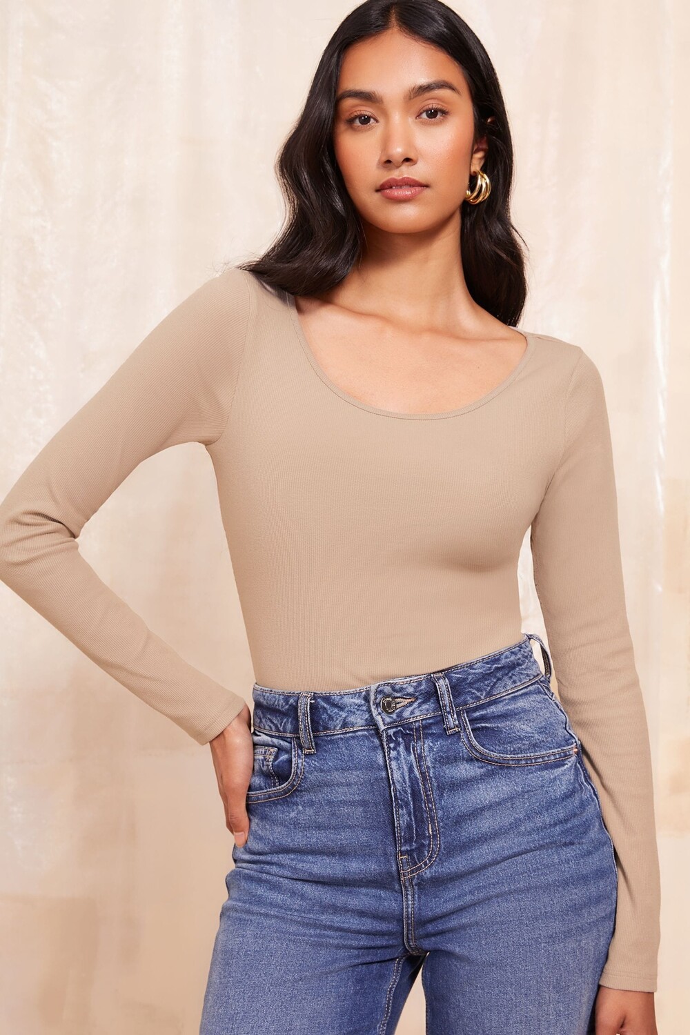 Топ с длинными рукавами и круглым вырезом Friends Like These, коричневый
Топ с длинными рукавами и круглым вырезом Friends Like These, коричневый