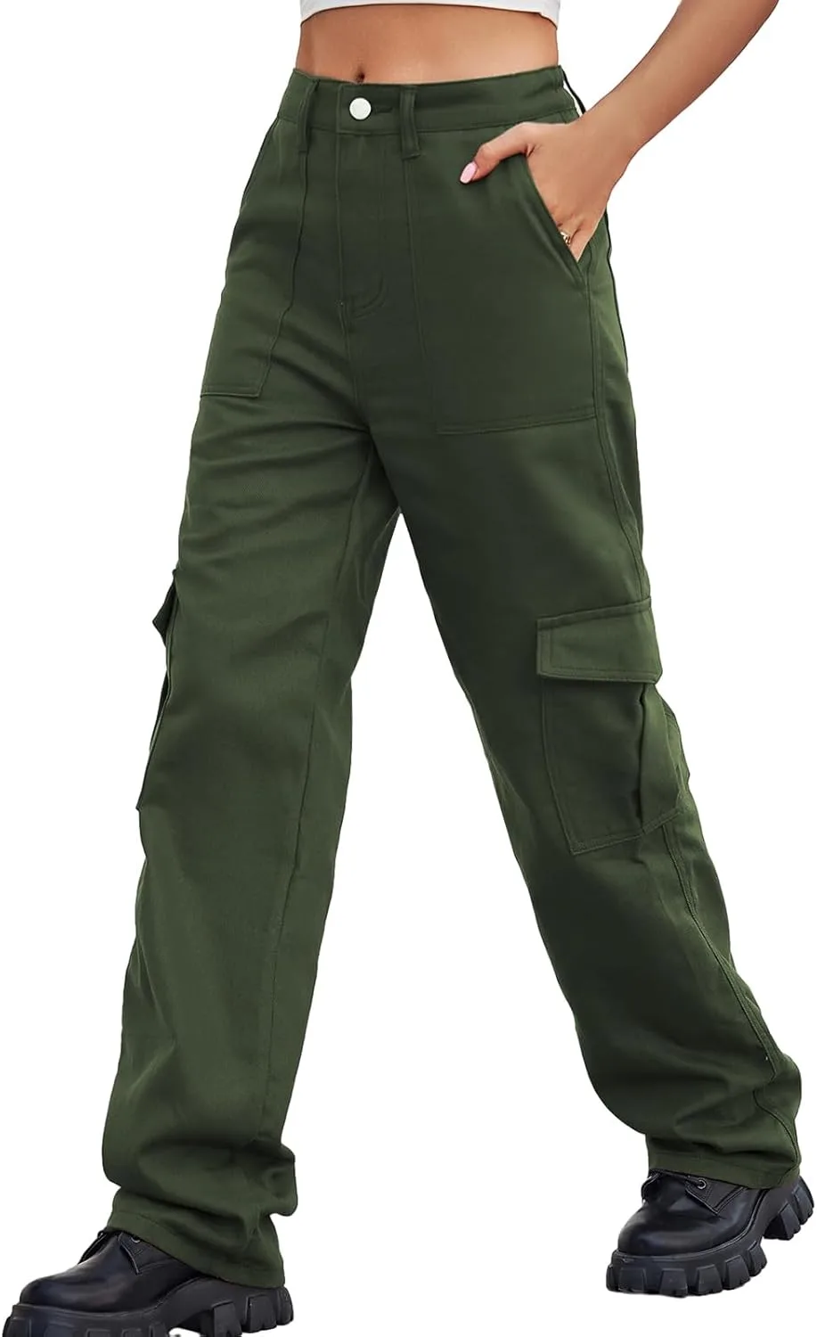 Женские карго джинсы с высокой талией и прямыми штанинами ATOFY
Женские карго джинсы с высокой талией и прямыми штанинами ATOFY