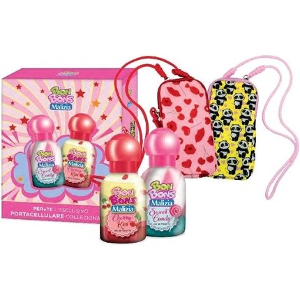 Bon Bons Malica Set of 2 Sweet Candy and Cherry Kiss Fragrances with Cell Phone Holder Malizia
Bon Bons Malica Set of 2 Sweet Candy and Cherry Kiss Fragrances with Cell Phone Holder Malizia