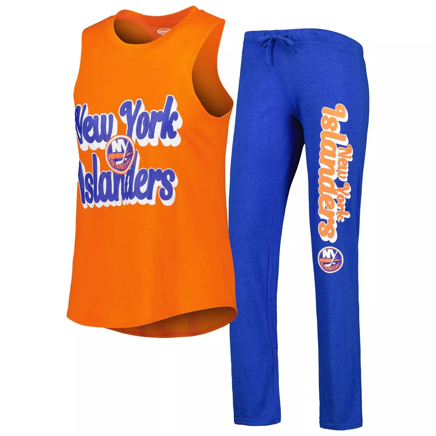 Женский спортивный топ Heather Orange/Heather Royal New York Islanders Meter Muscle Майка и брюки для сна
Женский спортивный топ Heather Orange/Heather Royal New York Islanders Meter Muscle Майка и брюки для сна