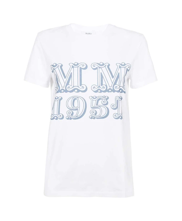 Хлопковая футболка в рубчик с принтом на передней части. Max Mara, белый
Хлопковая футболка в рубчик с принтом на передней части. Max Mara, белый