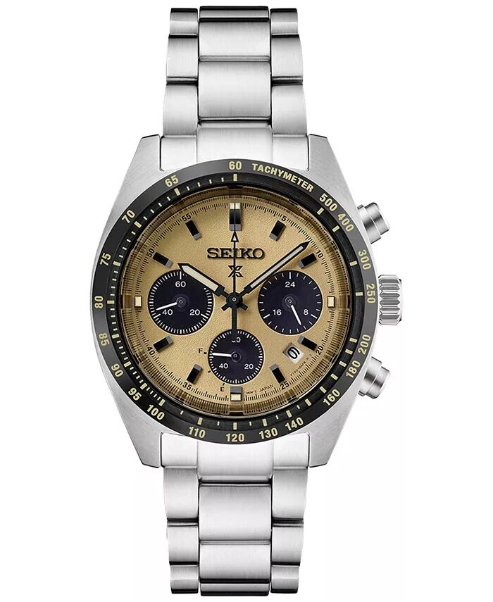 Мужские часы-хронограф Solar Prospex Speedtimer с браслетом из нержавеющей стали, 39 мм Seiko, серебро
Мужские часы-хронограф Solar Prospex Speedtimer с браслетом из нержавеющей стали, 39 мм Seiko, серебро