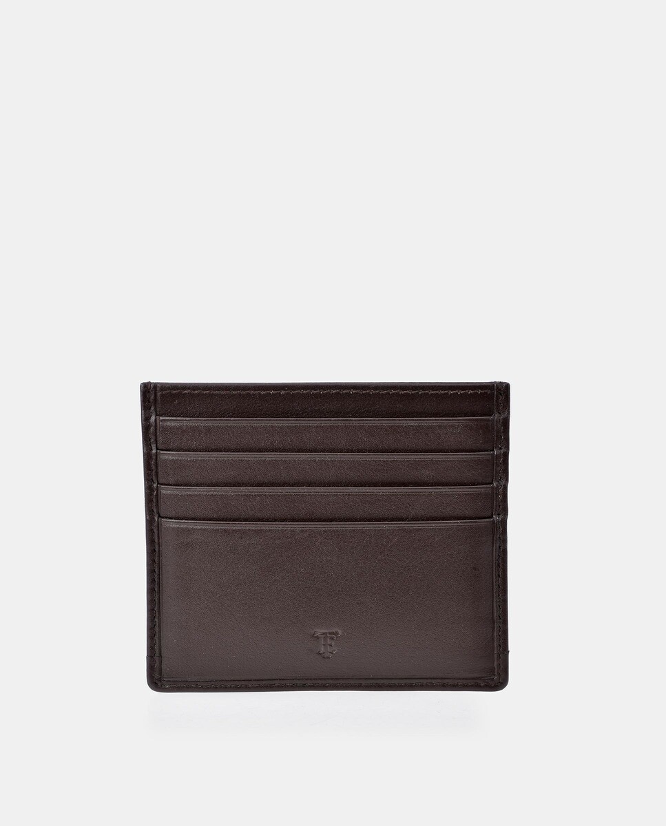 Визитница из темно-коричневой кожи с гравировкой логотипа Emidio Tucci, темно коричневый
Визитница из темно-коричневой кожи с гравировкой логотипа Emidio Tucci, темно коричневый