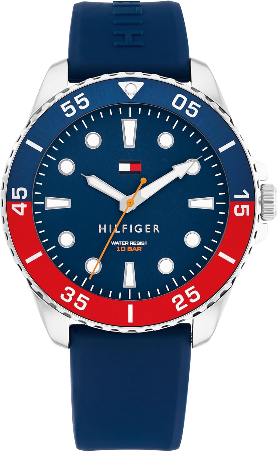 Мужские часы Tommy Hilfiger Bold Dive-Inspired - кварцевый механизм 3H, корпус из нержавеющей стали и алюминия, спортивный безель из алюминия - подарок для него, готовый к приключениям, Blue
Мужские часы Tommy Hilfiger Bold Dive-Inspired - кварцевый механизм 3H, корпус из нержавеющей стали и алюминия, спортивный безель из алюминия - подарок для него, готовый к приключениям, Blue